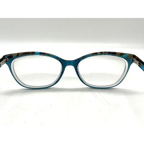Scott Harris Europa Eyeglass Frame SH558C3 Clear Blue Tortoise Cat Eye 55-15-138 - Picture 7 of 8